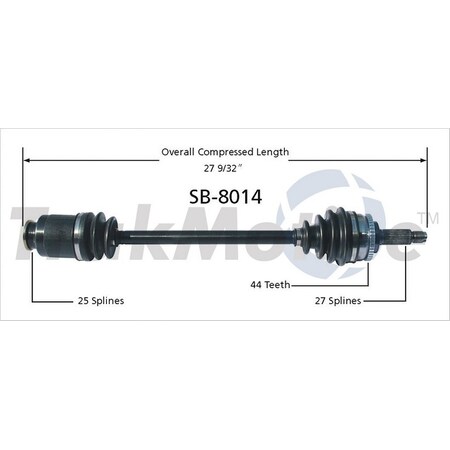 Surtrack Axle Cv Axle Shaft, Sb-8014 SB-8014